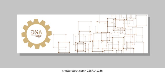 DNA molecule vector brochure template. Flyer Layout. Creative modern design