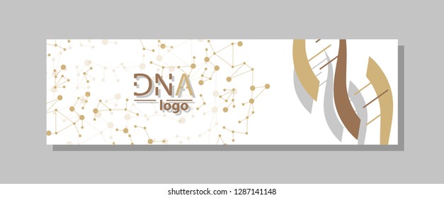 DNA molecule vector brochure template. Flyer Layout. Creative modern design