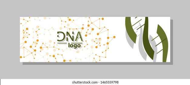 DNA molecule vector brochure template. Flyer Layout. Creative modern design