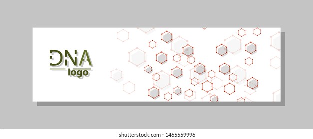 DNA molecule vector brochure template. Flyer Layout. Creative modern design