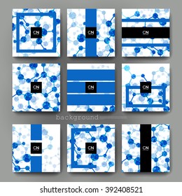 DNA molecule vector brochure template. Flyer Layout. Creative modern design