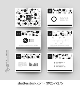 DNA molecule vector brochure template. Flyer Layout. Creative modern design