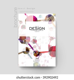 DNA molecule vector brochure template. Flyer Layout. Creative modern design