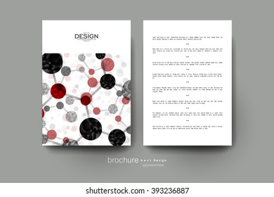 DNA molecule vector brochure template. Flyer Layout. Creative modern design