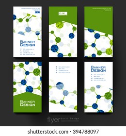 DNA molecule vector brochure template. Flyer Layout. Creative modern design