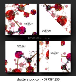 DNA molecule vector brochure template. Flyer Layout. Creative modern design