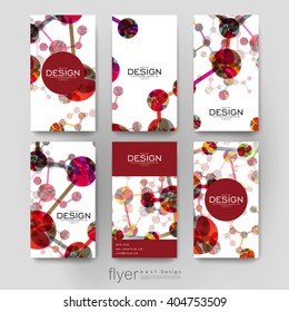 DNA molecule vector brochure template. Flyer Layout. Creative modern design