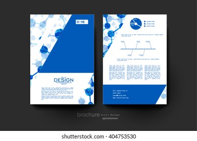 DNA molecule vector brochure template. Flyer Layout. Creative modern design