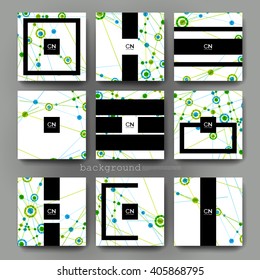 DNA molecule vector brochure template. Flyer Layout. Creative modern design