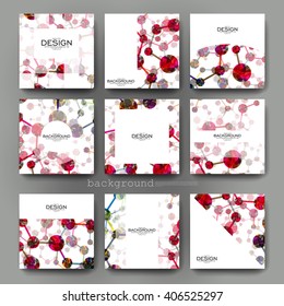 DNA molecule vector brochure template. Flyer Layout. Creative modern design