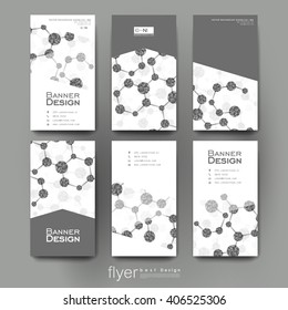 DNA molecule vector brochure template. Flyer Layout. Creative modern design