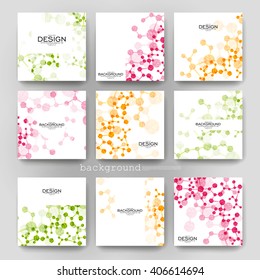 DNA molecule vector brochure template. Flyer Layout. Creative modern design