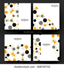 DNA molecule vector brochure template. Flyer Layout. Creative modern design