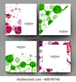 DNA molecule vector brochure template. Flyer Layout. Creative modern design