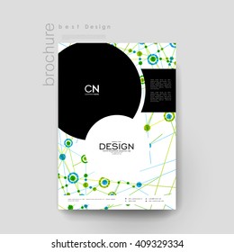 DNA molecule vector brochure template. Flyer Layout. Creative modern design