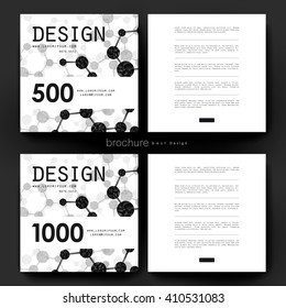 DNA molecule vector brochure template. Flyer Layout. Creative modern design