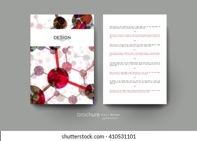 DNA molecule vector brochure template. Flyer Layout. Creative modern design