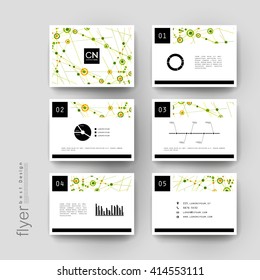 DNA molecule vector brochure template. Flyer Layout. Creative modern design