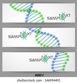 DNA molecule.  Vector illustration. Eps 10.