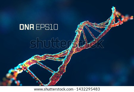 dna molecule vector illustration. Genetic science abstract background. Gene design