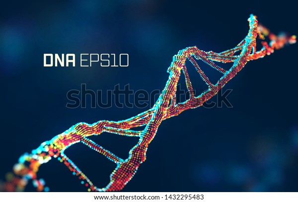 Dna分子のベクター画像イラスト 遺伝学の抽象的背景 遺伝子設計 のベクター画像素材 ロイヤリティフリー