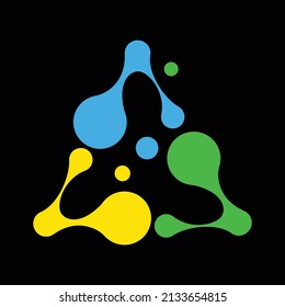 DNA and molecule vector logo illustration