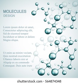 Dna and molecule. Vector template Logo for medicine, science, technology , chemistry, biotechnology.