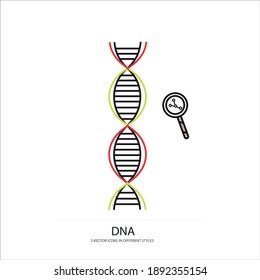 DNA MOLECULE VECTOR TYPE ICON