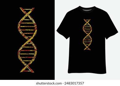 DNA Molecule Word Cloud - Biology Science T-Shirt