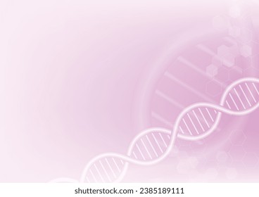 DNA-Moleküle. Abstrakter polygonaler Wireframe auf rosafarbenem Hintergrund. Technologiewissenschaft, Medizinwissenschaft, genetische Biotechnologie, chemische Biologie, Genzellkonzept. Flache Vektorgrafik.