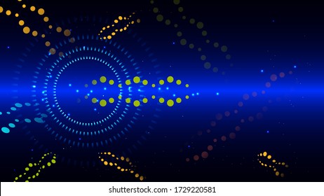 DNA molecules for Hi-tec interface blue abstract digital technology ,vector illustration