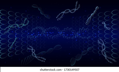 moléculas de ADN para la interfaz Hi-tec tecnología digital abstracta blanca, ilustración vectorial