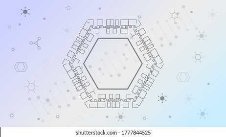 DNA molecules for Hi-tec interface white abstract digital technology ,vector illustration