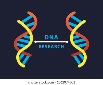 las estructuras de moléculas dna establecen iconos y diseño de ilustraciones vectoriales con letras