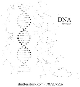 DNA molecules. Vector illustration isolated on white background