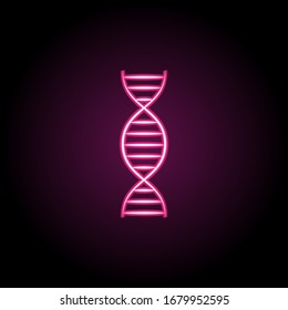 Dna mother and baby neon icon. Simple thin line, outline vector of maternity icons for ui and ux, website or mobile application