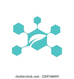 Diseño del logo natural del ADN. Diseño de concepto natural