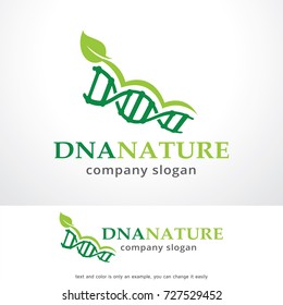 DNA Nature Logo Template Design Vector, Emblem, Design Concept, Creative Symbol, Icon