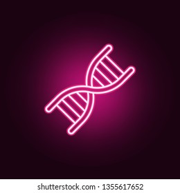 DNA neon icon. Elements of Blood donation set. Simple icon for websites, web design, mobile app, info graphics