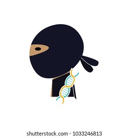 Dna Ninja Logo Icon Design
