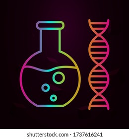 Icono de nolan de ADN. Línea delgada simple, vector de contorno de iconos de negocios futuros para ui y ux, sitio web o aplicación móvil
