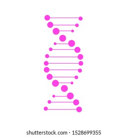 Dna object or logotype. Vector illustration