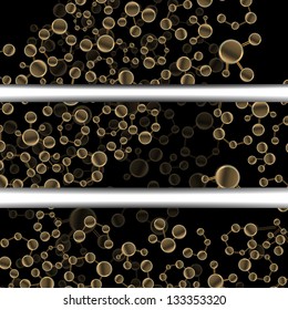 DNA on the black  background