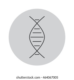DNA outline vector icon illustration 