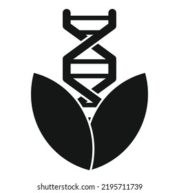 Dna plant icon simple vector. Gmo food. Gene biology