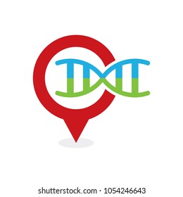 Dna Point Logo Icon Design