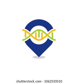 Dna Position Logo Icon Design