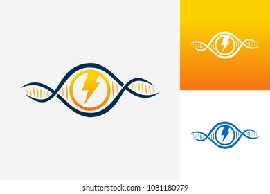 DNA Power Logo Template Design Vector, Emblem, Design Concept, Creative Symbol, Icon