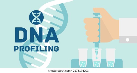 DNA Profiling Vector Banner Illustration