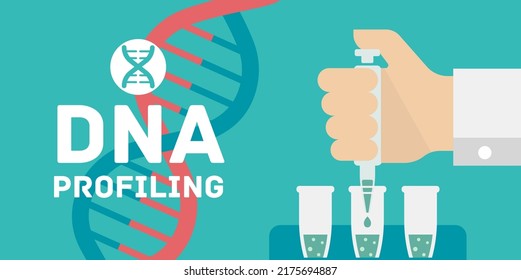 DNA Profiling Vector Banner Illustration